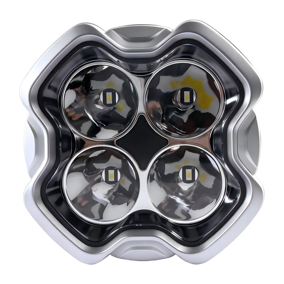 Delta 6 LED Spotlights – 6" Quad-Lens Long-Range Laser Spot (Pair)