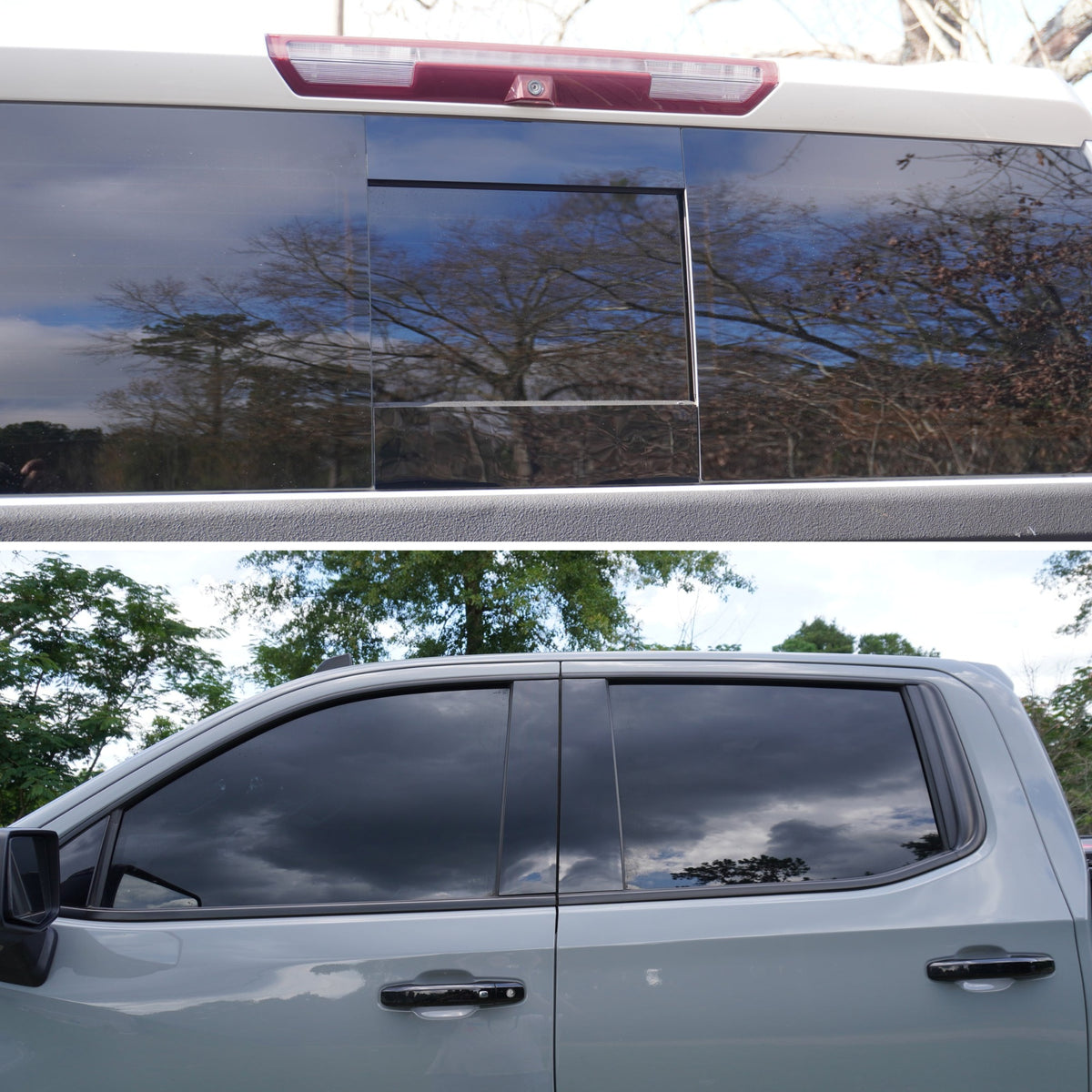 2019-2026 Silverado/Sierra Full Gloss Kit - rear window and side window gloss black bezel covers